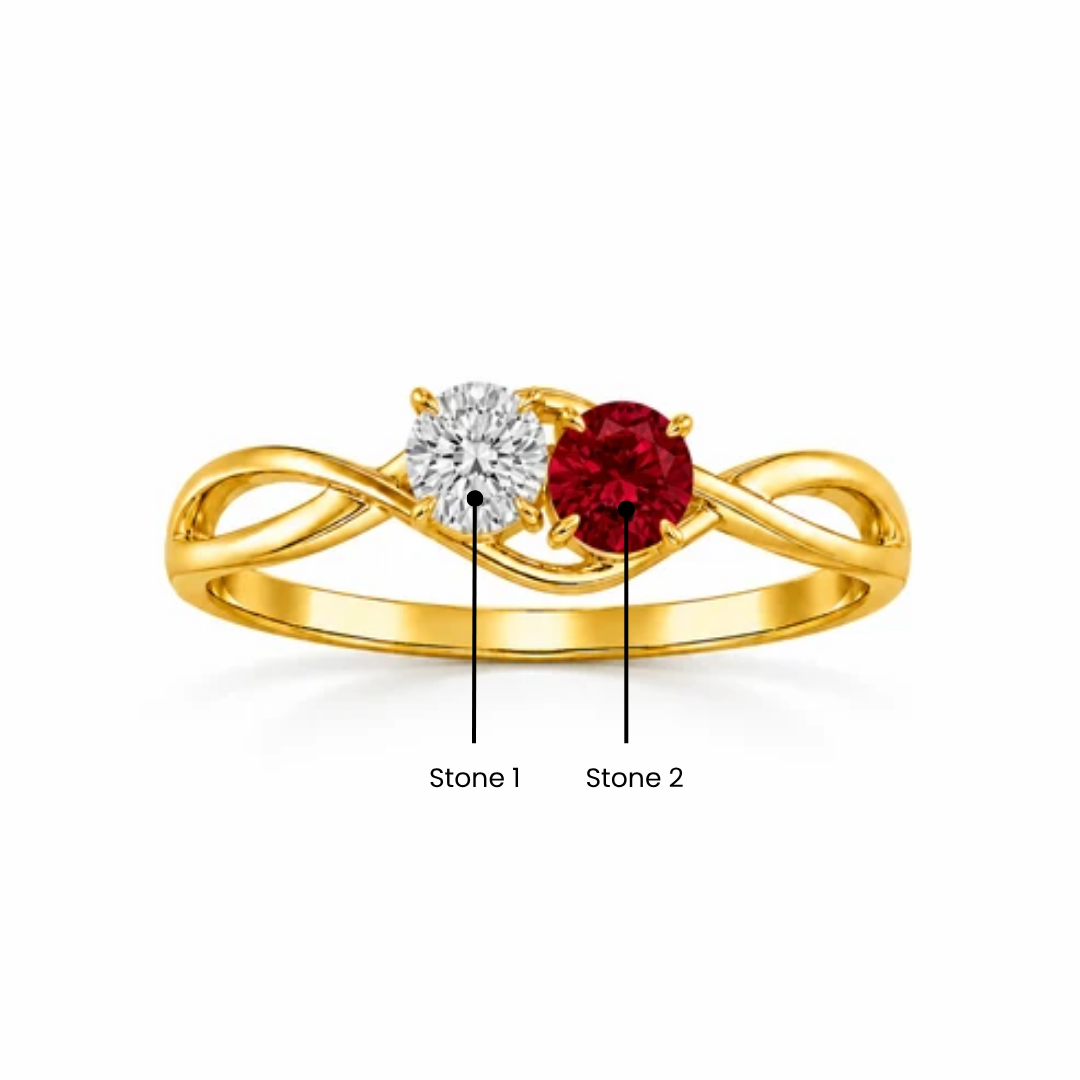 Infinity Two Stone Ring