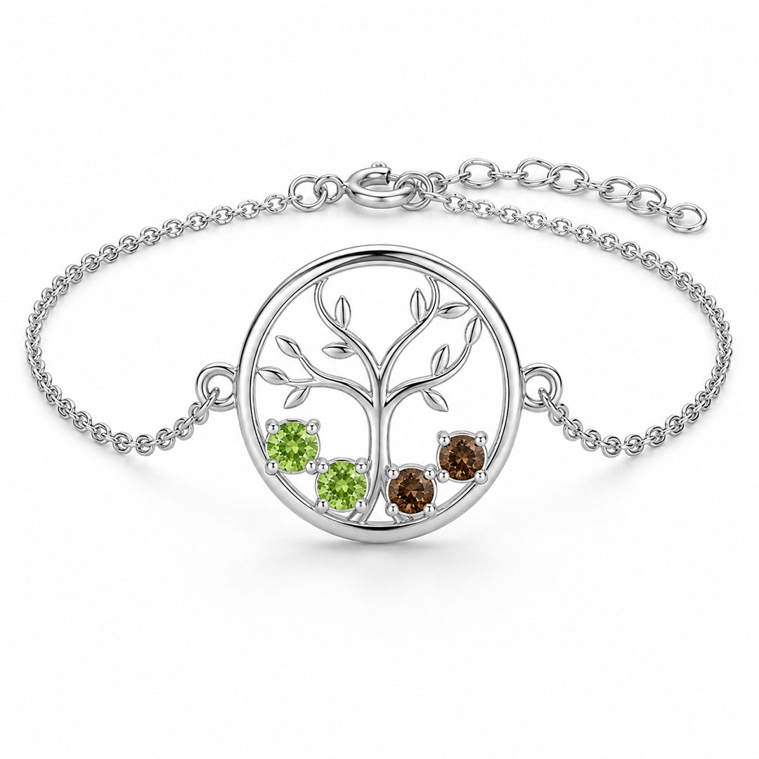 Family Tree Birthstone Bracelet