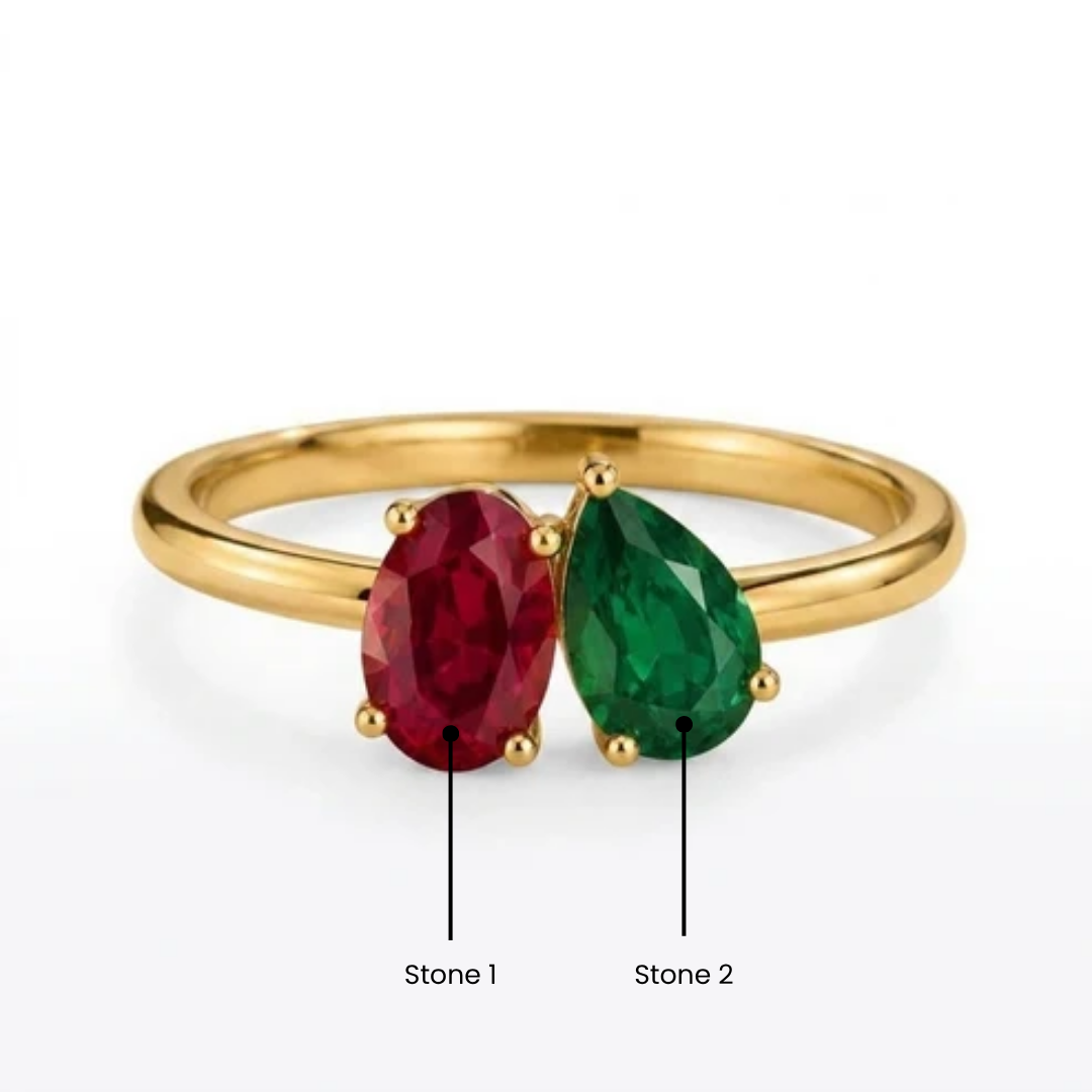 Toi et Moi Birthstone Ring