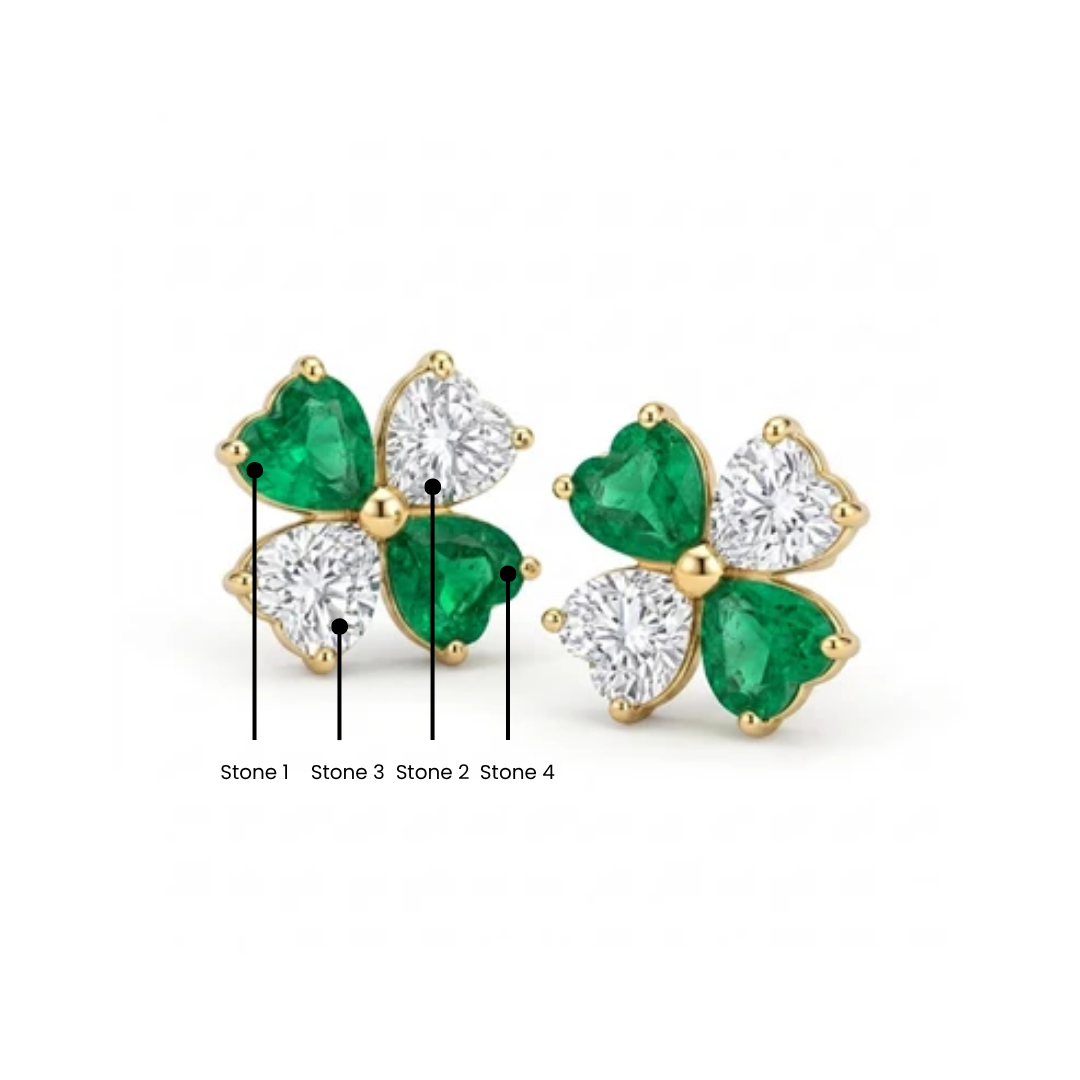 Lucky Clover Multi-Stone Earrings