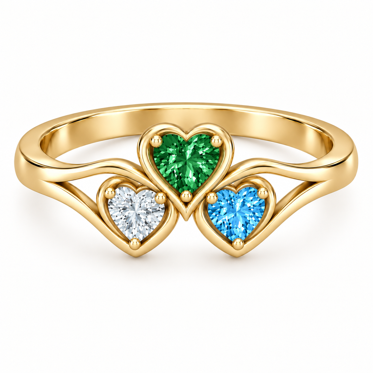 3 Heart Combo Ring