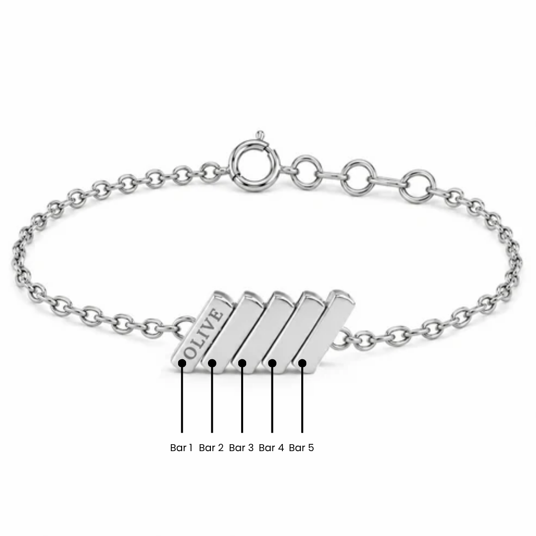 Engravable Gold Bar Bracelet