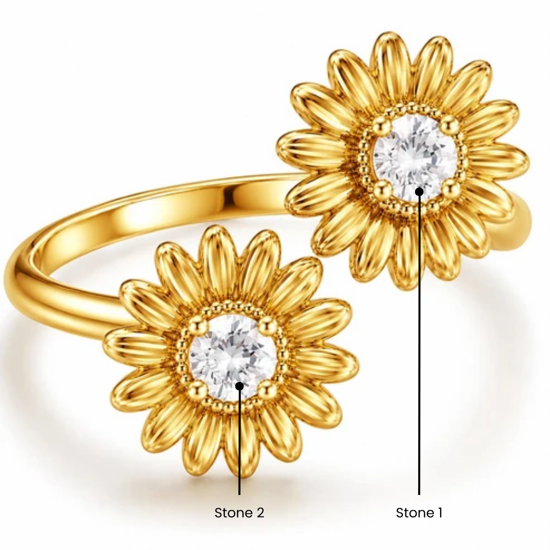 Bloom Birthstone Bypass Ring