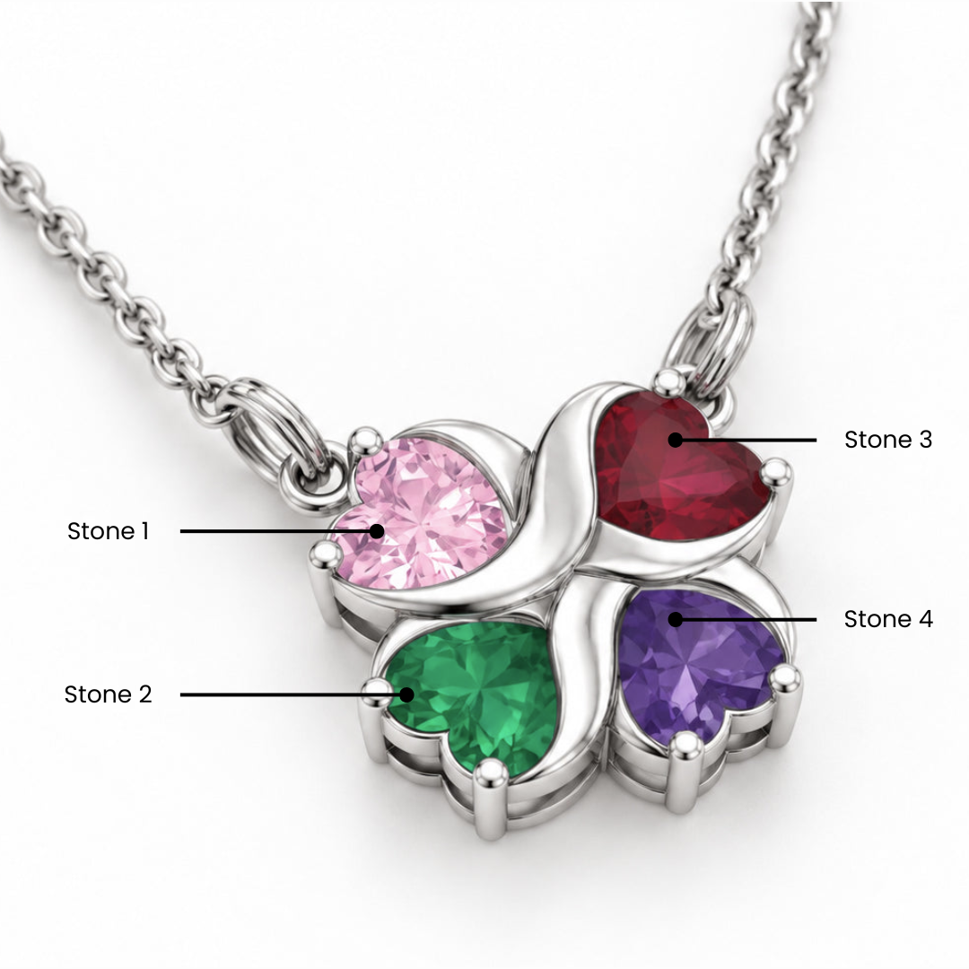 Clover Love Birthstone Necklace