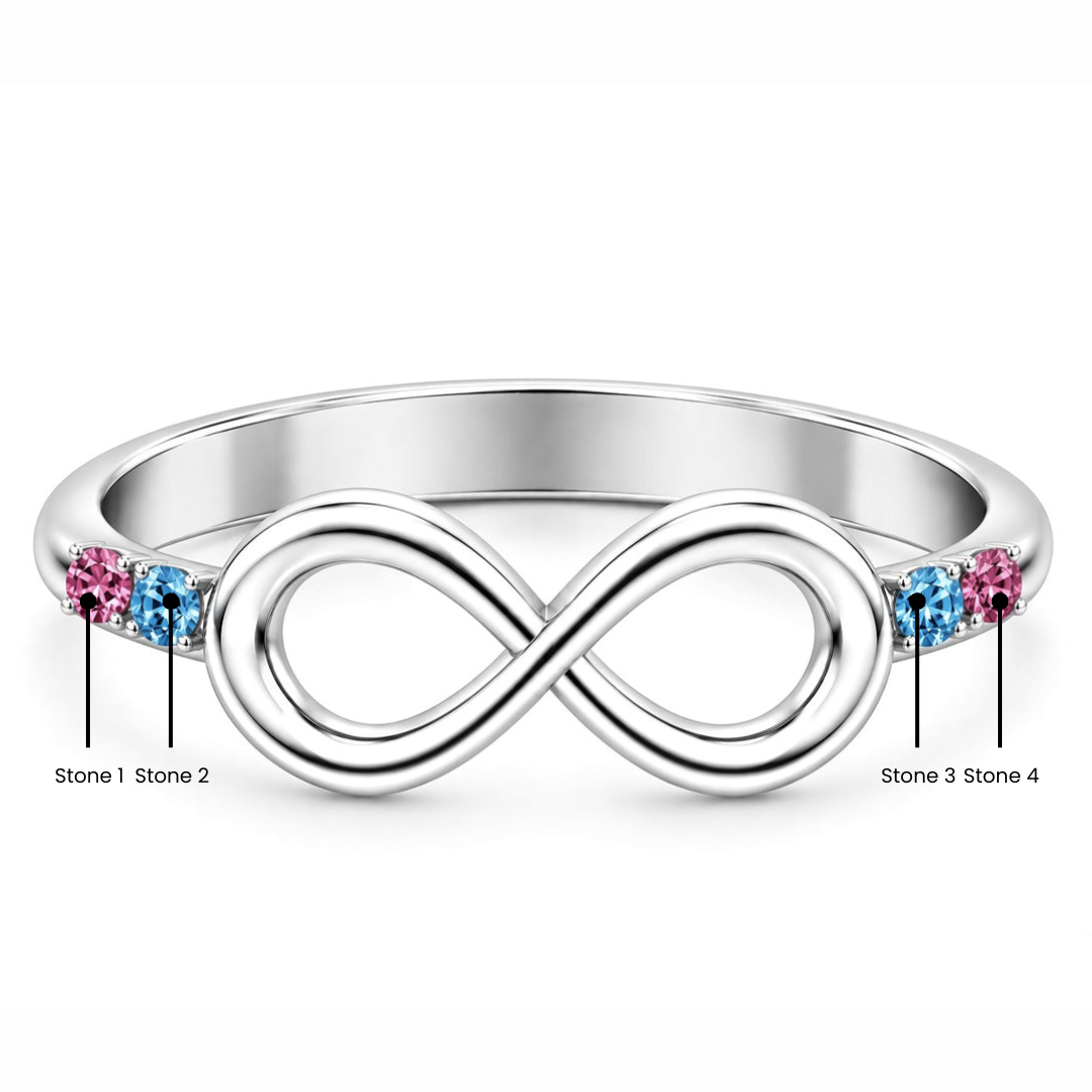 Infinity Birthstone Ring