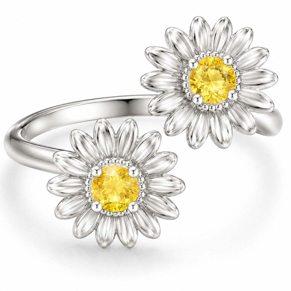 Bloom Birthstone Bypass Ring