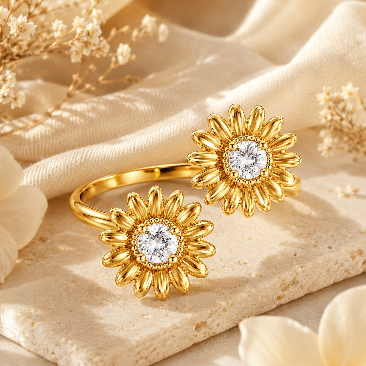 Bloom Birthstone Bypass Ring