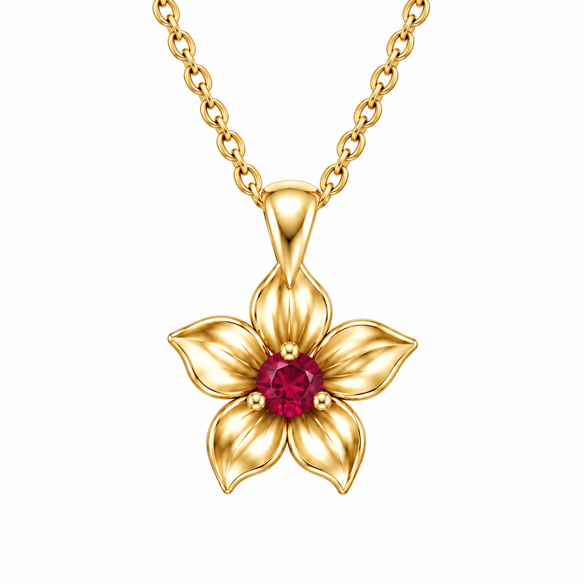 Blossom Flower Birthstone Necklace