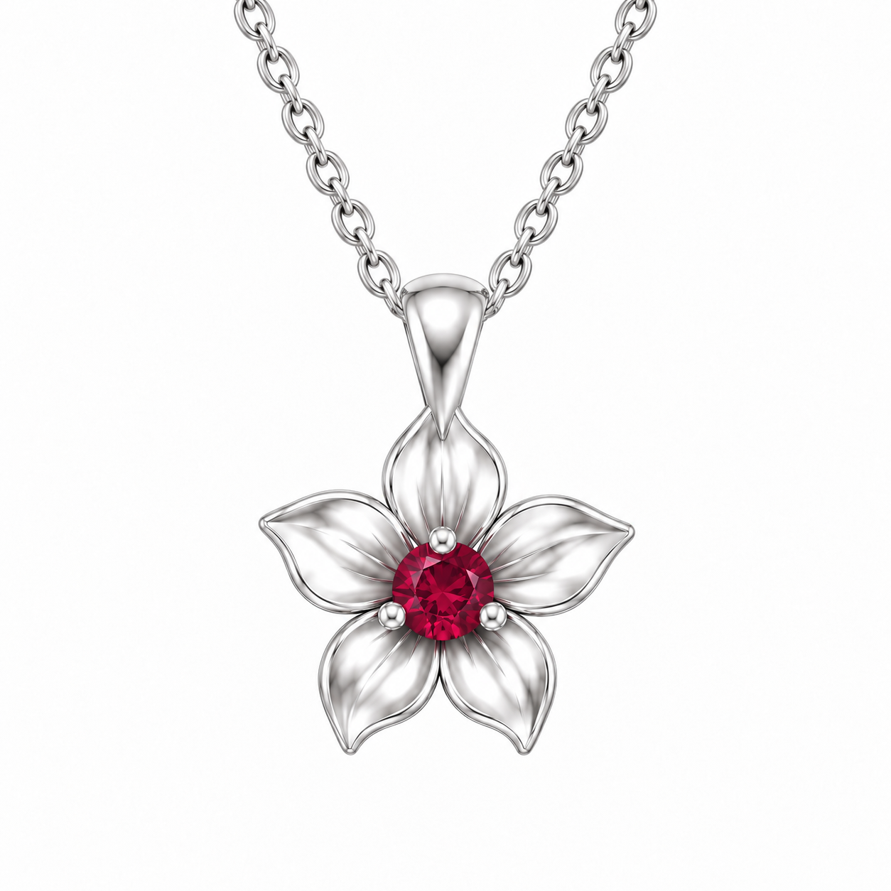 Blossom Flower Birthstone Necklace
