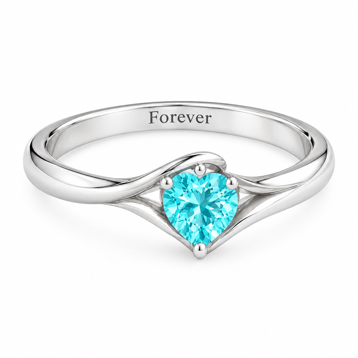 Branch Heart Hold Solitaire Ring
