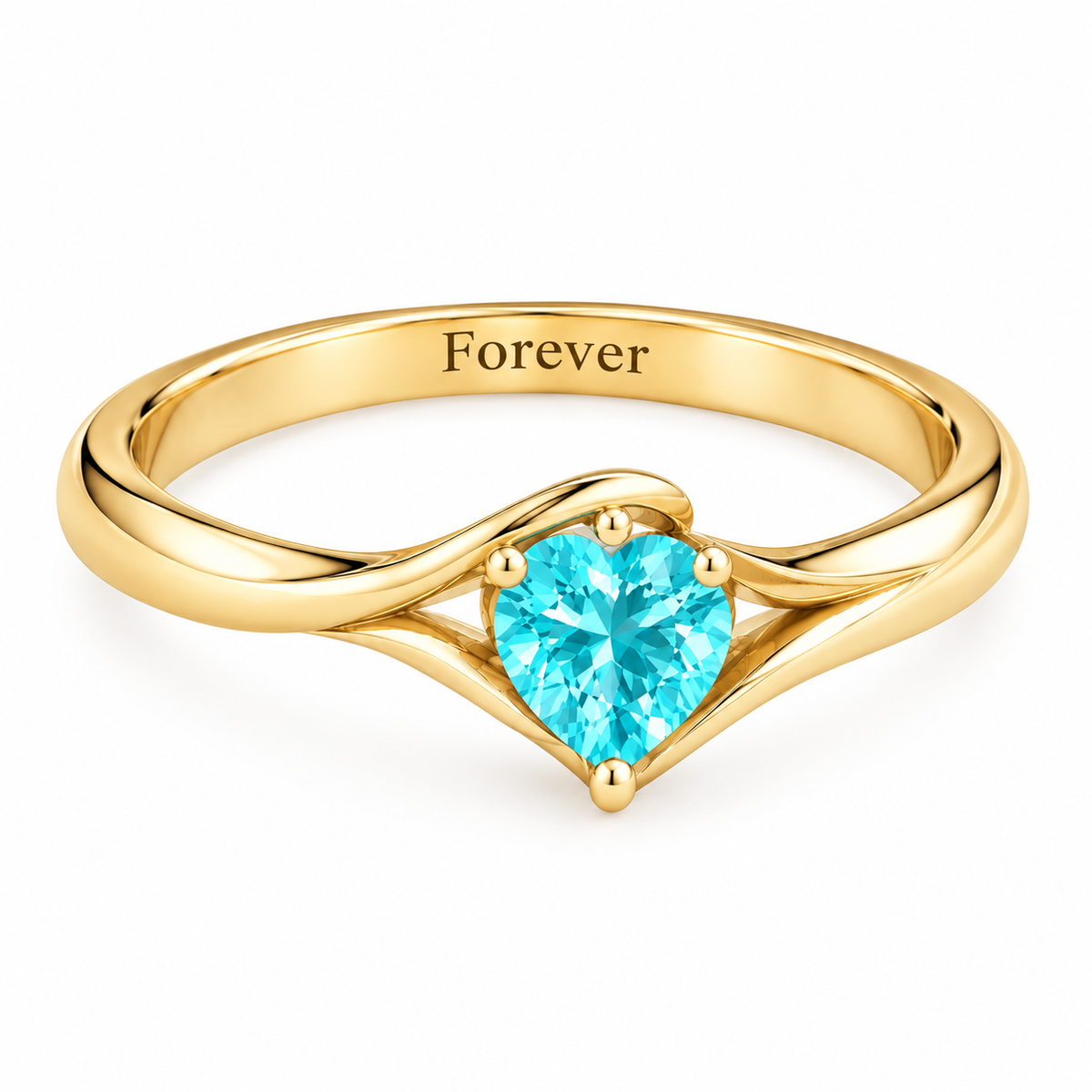 Branch Heart Hold Solitaire Ring