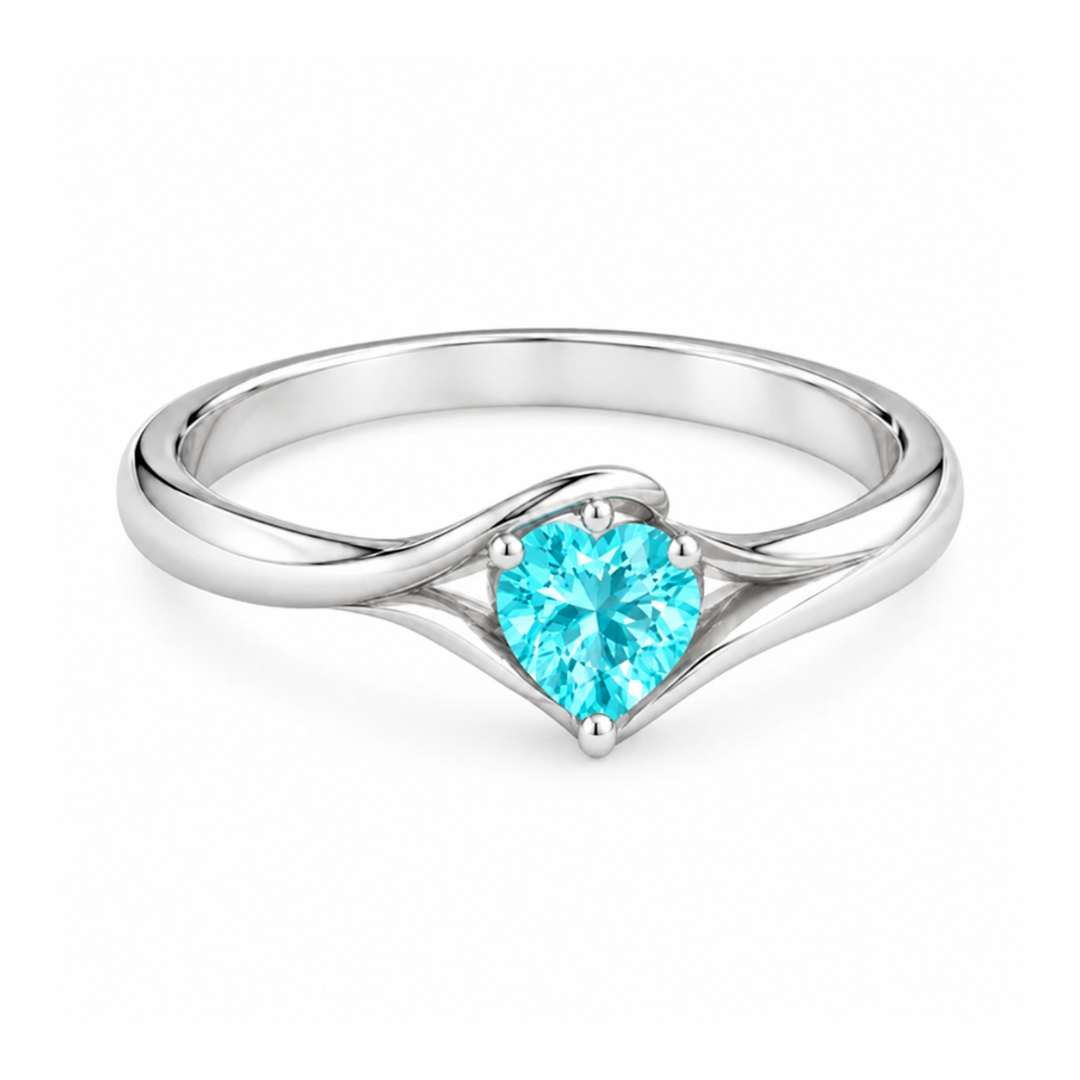Branch Heart Hold Solitaire Ring