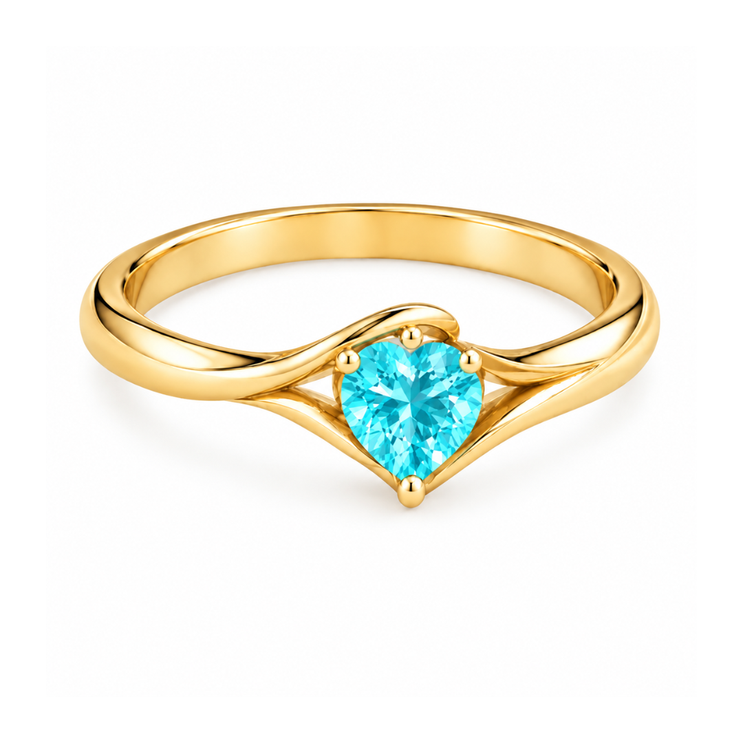 Branch Heart Hold Solitaire Ring