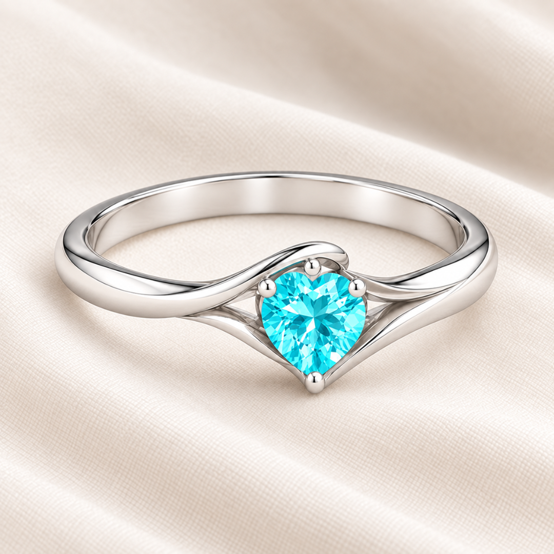 Branch Heart Hold Solitaire Ring
