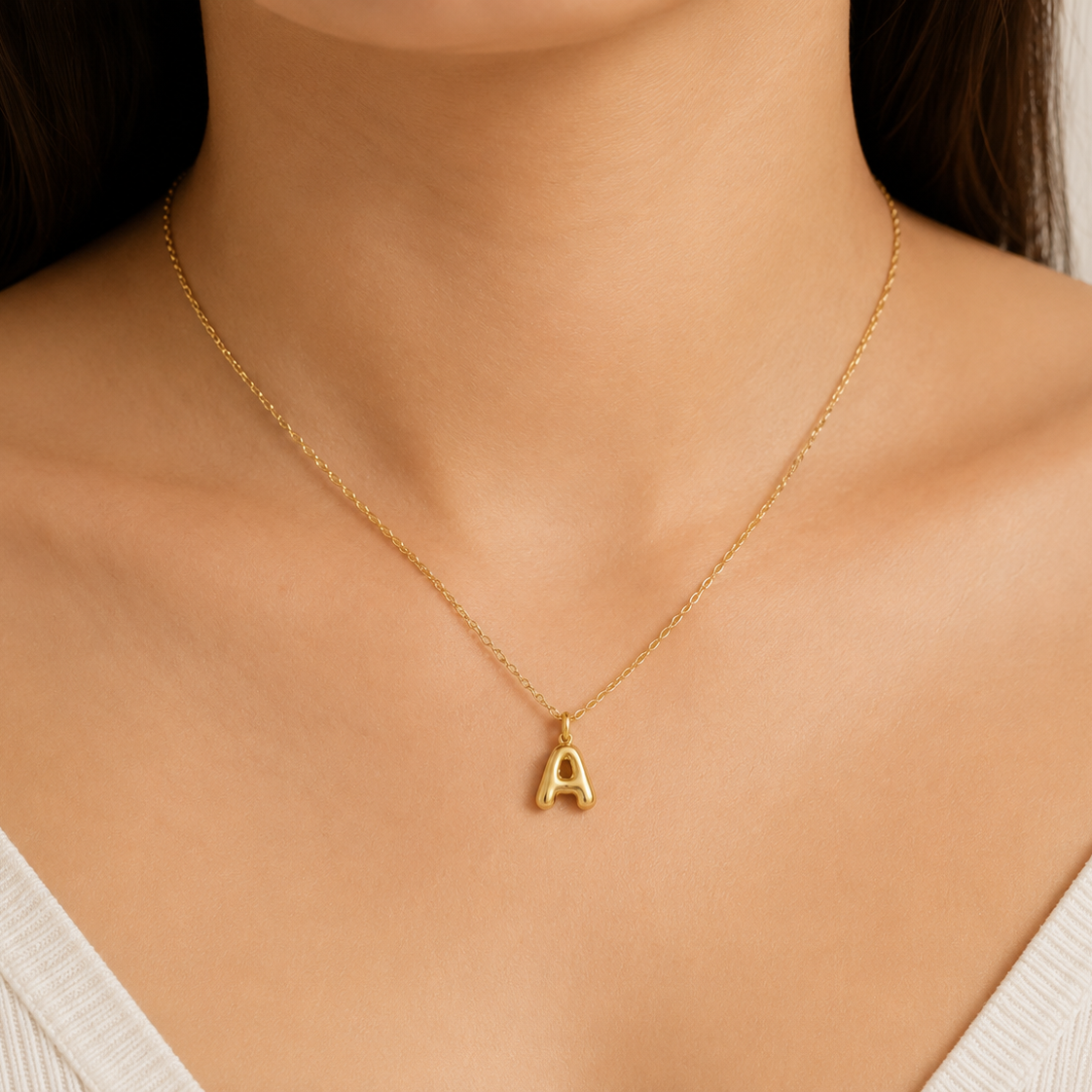 Initial Bubble Necklace