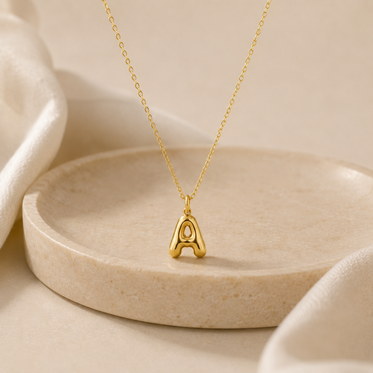 Initial Bubble Necklace