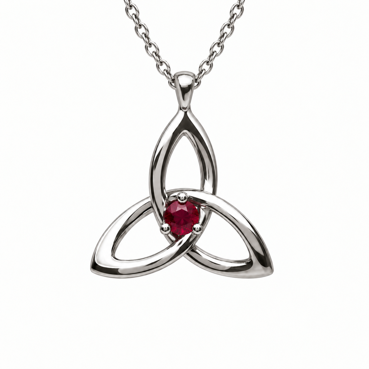 Celtic Trinity Birthstone Necklace