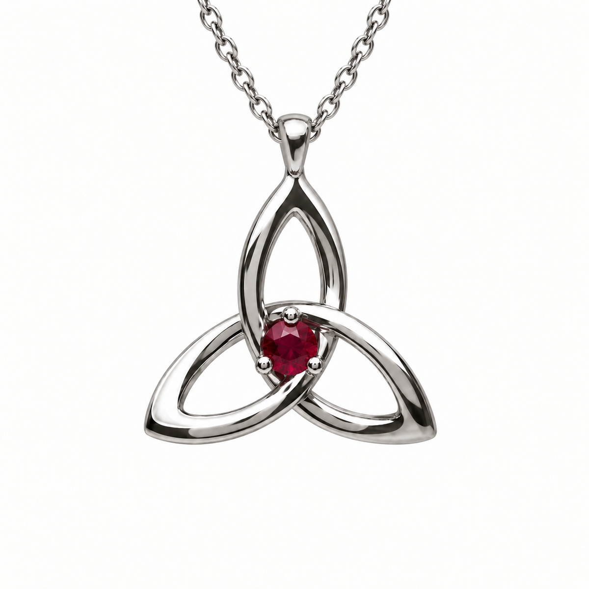 Celtic Trinity Birthstone Necklace