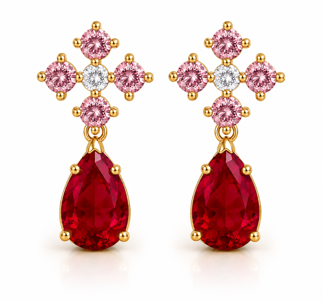 Water Drop Earrings with Birthstone