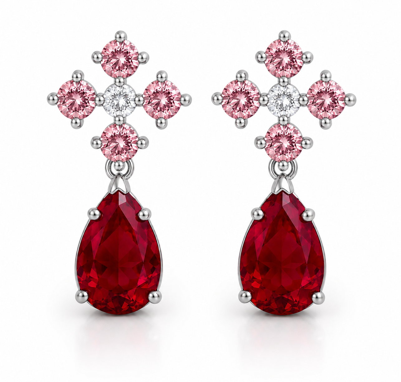 Water Drop Earrings with Birthstone