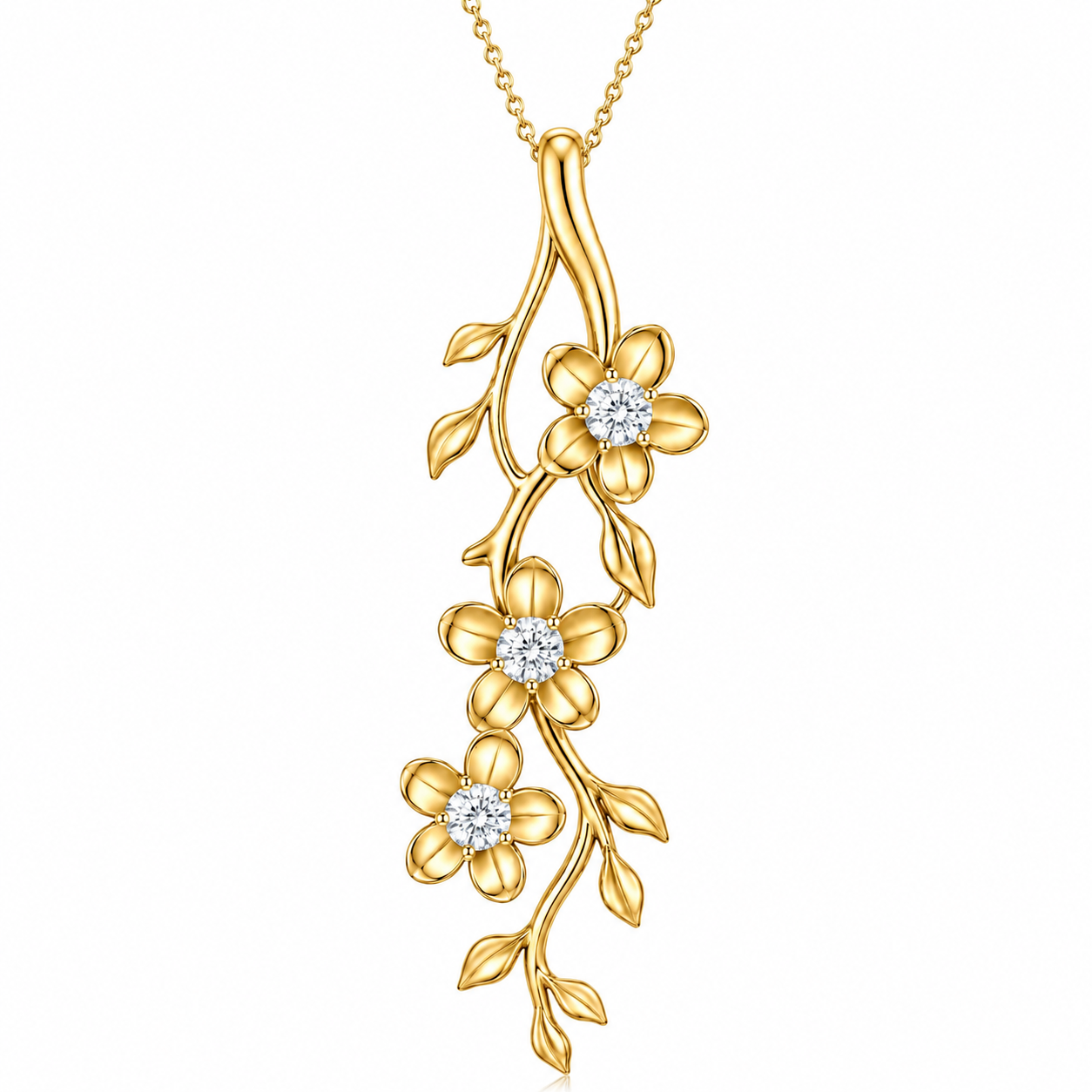 Amber Flora Cascade Pendant