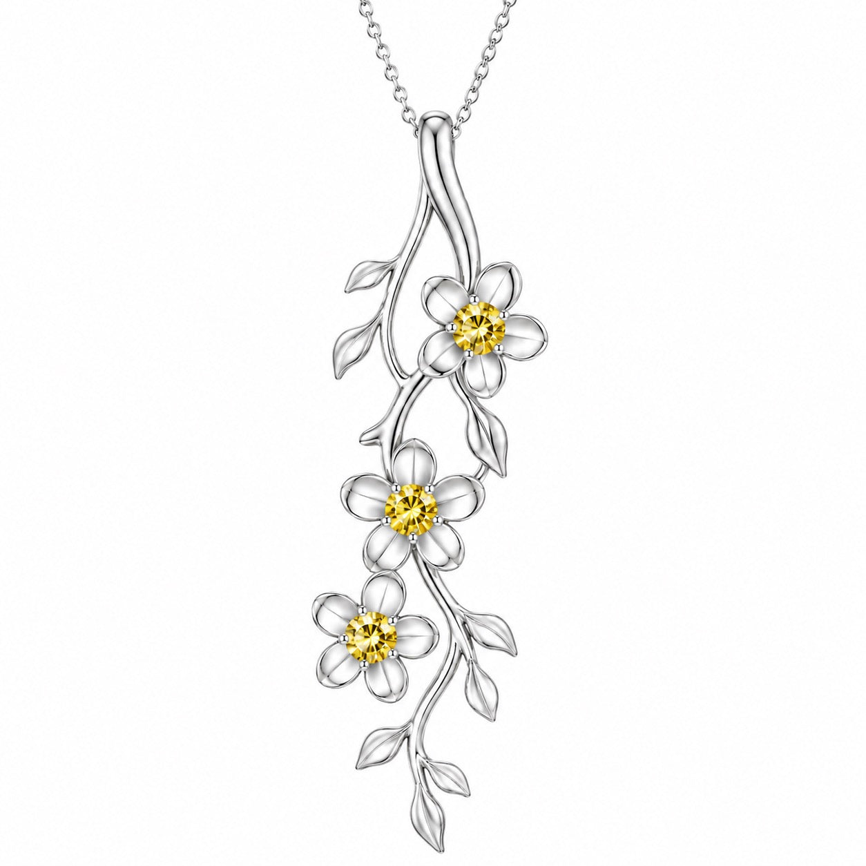 Amber Flora Cascade Pendant