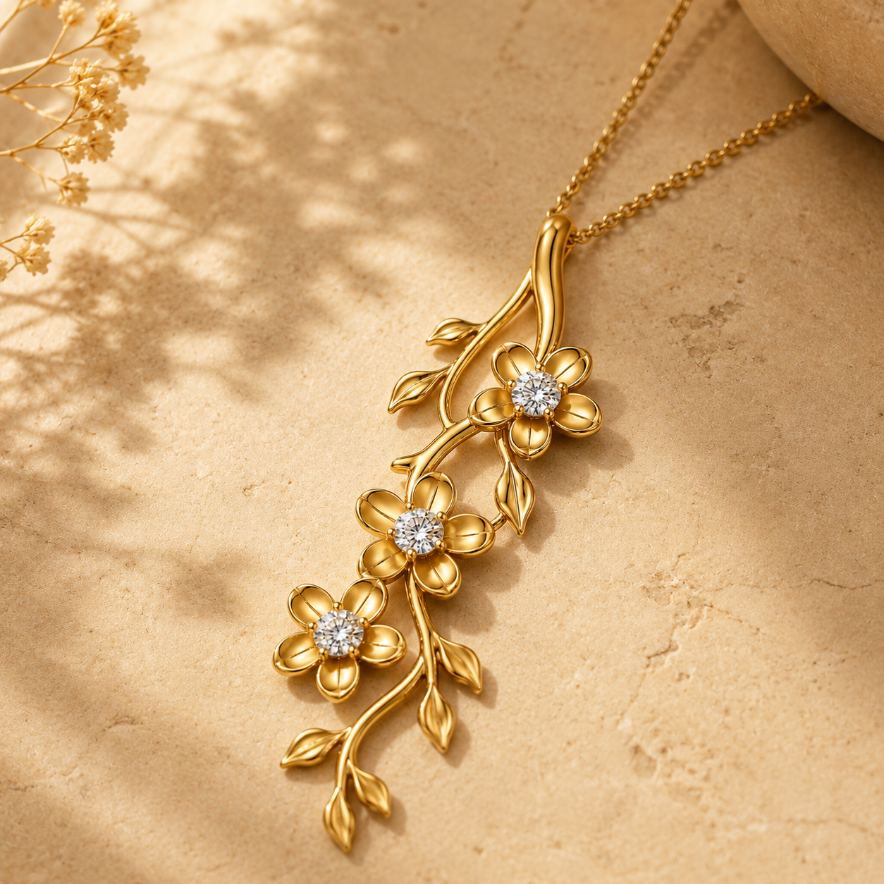 Amber Flora Cascade Pendant