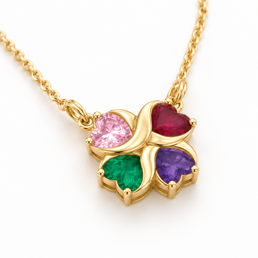 Clover Love Birthstone Necklace