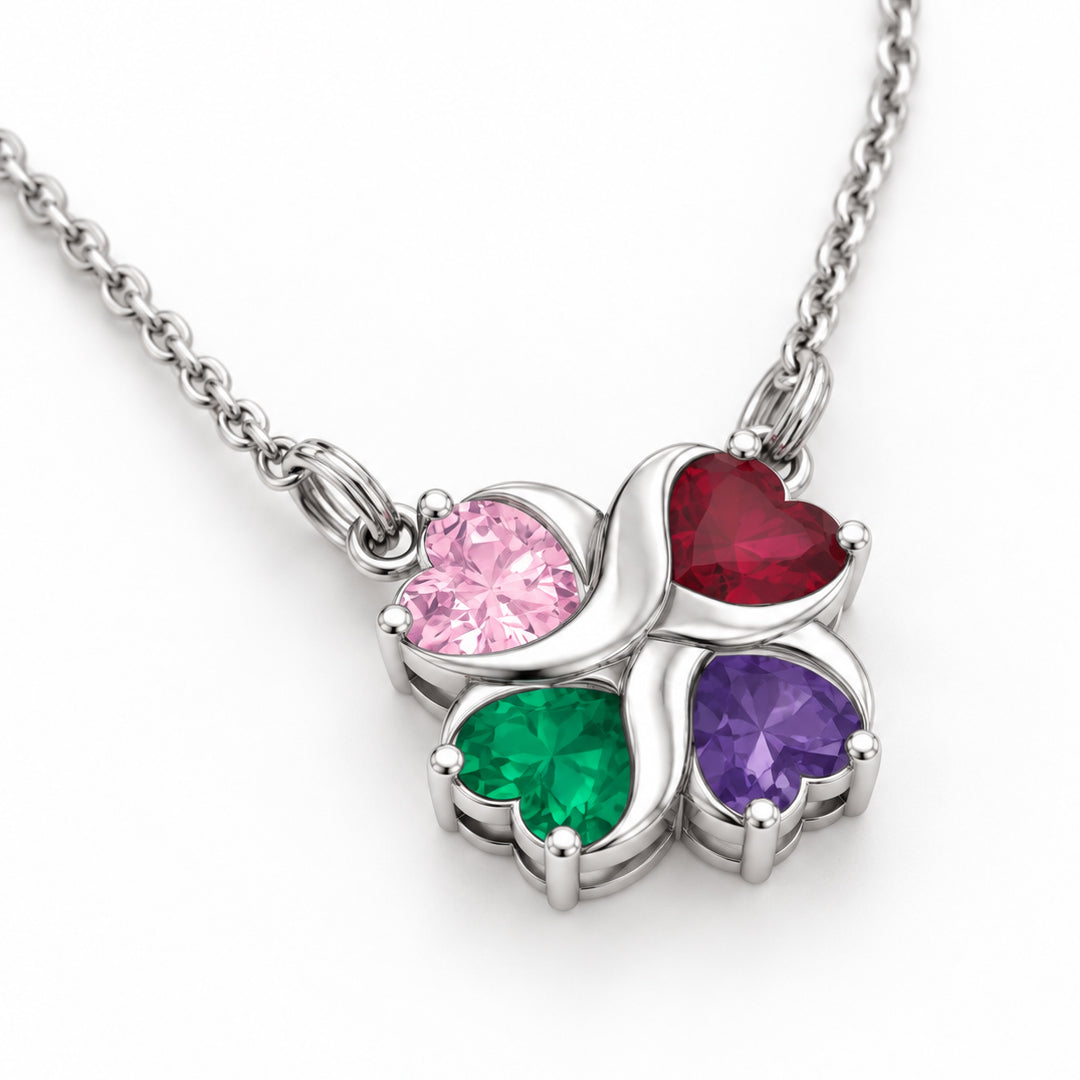 Clover Love Birthstone Necklace