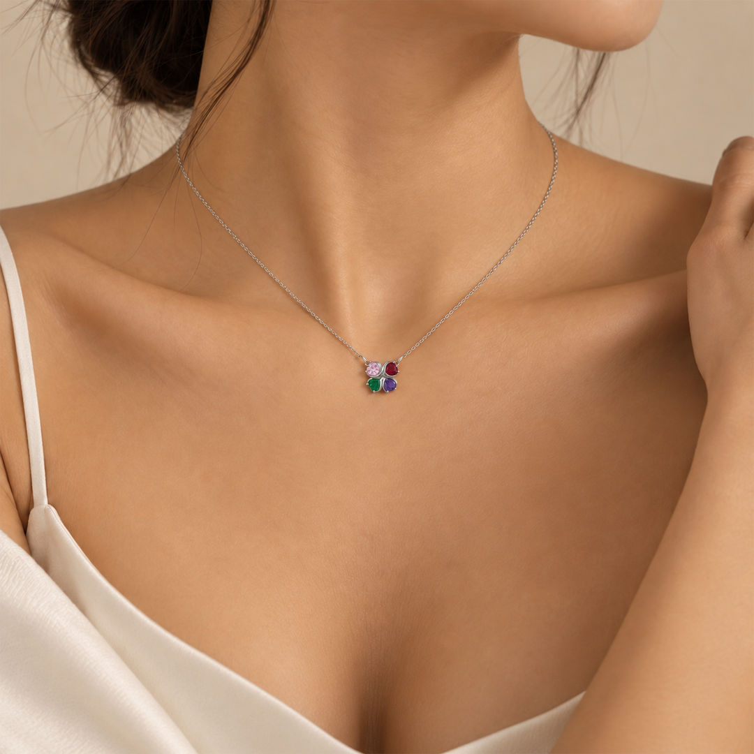 Clover Love Birthstone Necklace