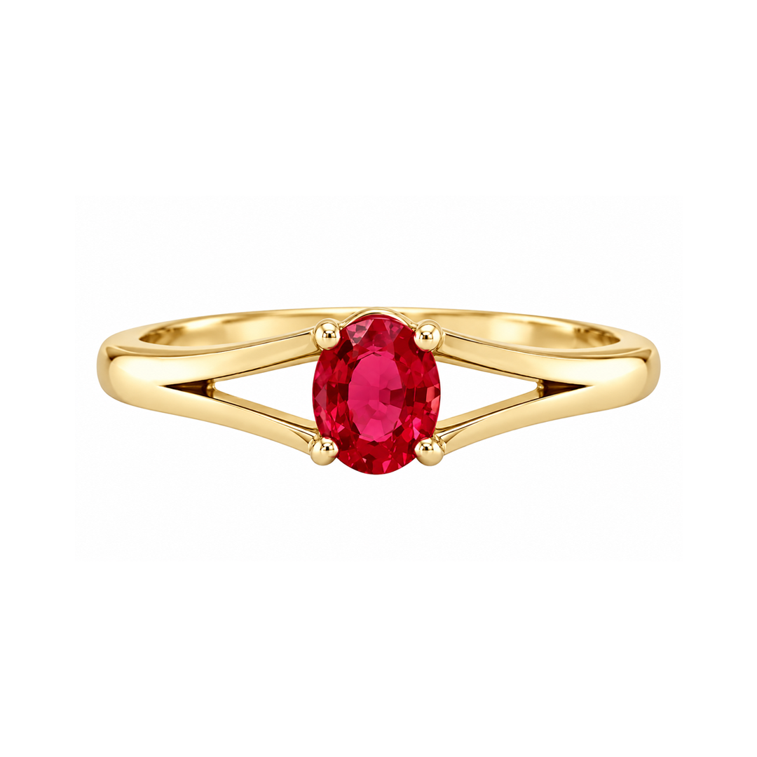 Cut Out Birthstone Ring