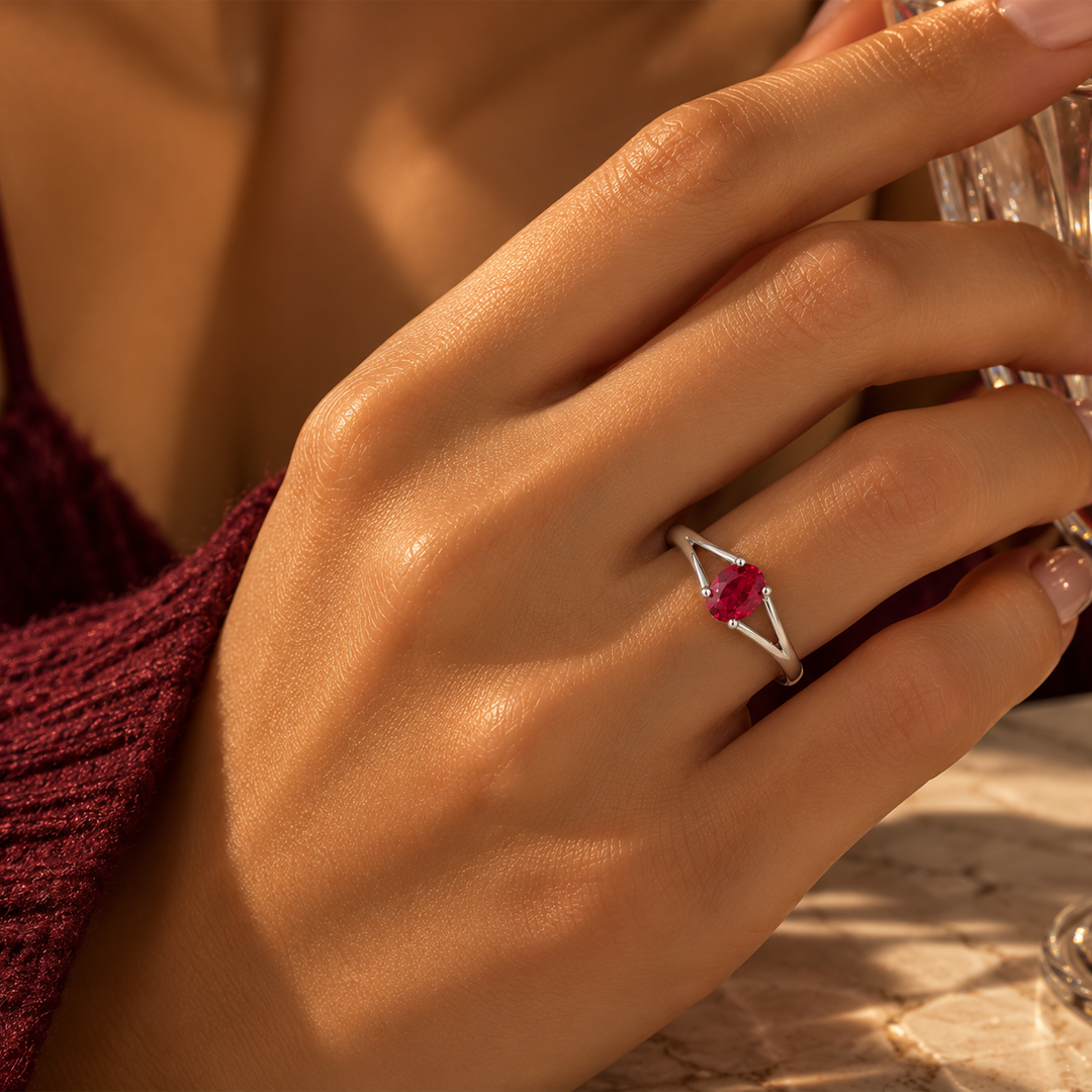 Cut Out Birthstone Ring
