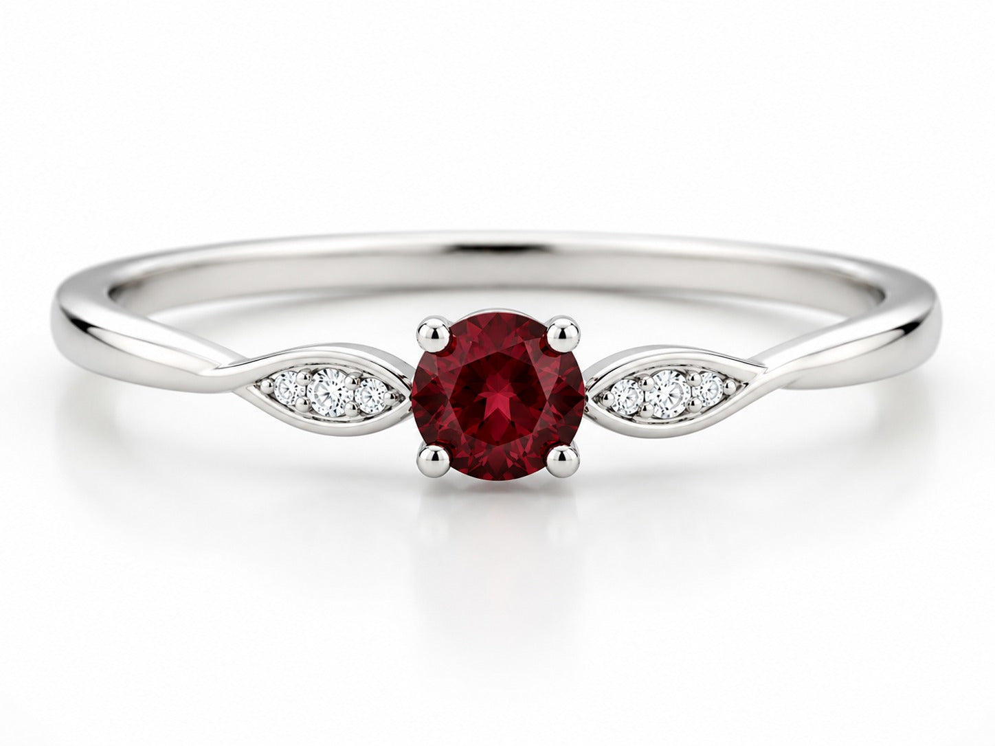 Dainty Trinity Stone Ring