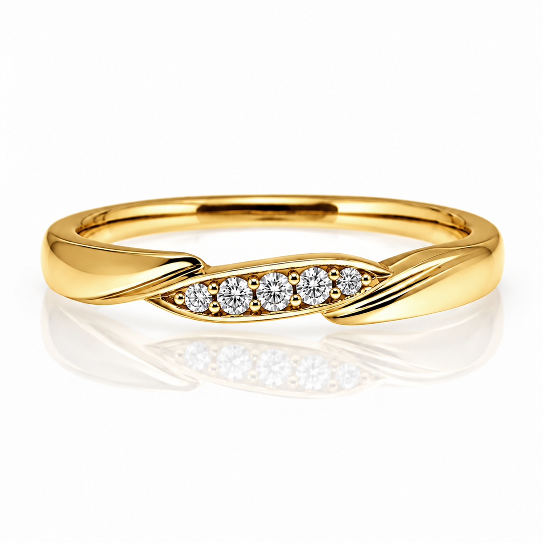 Dainty Leaf promise Ring