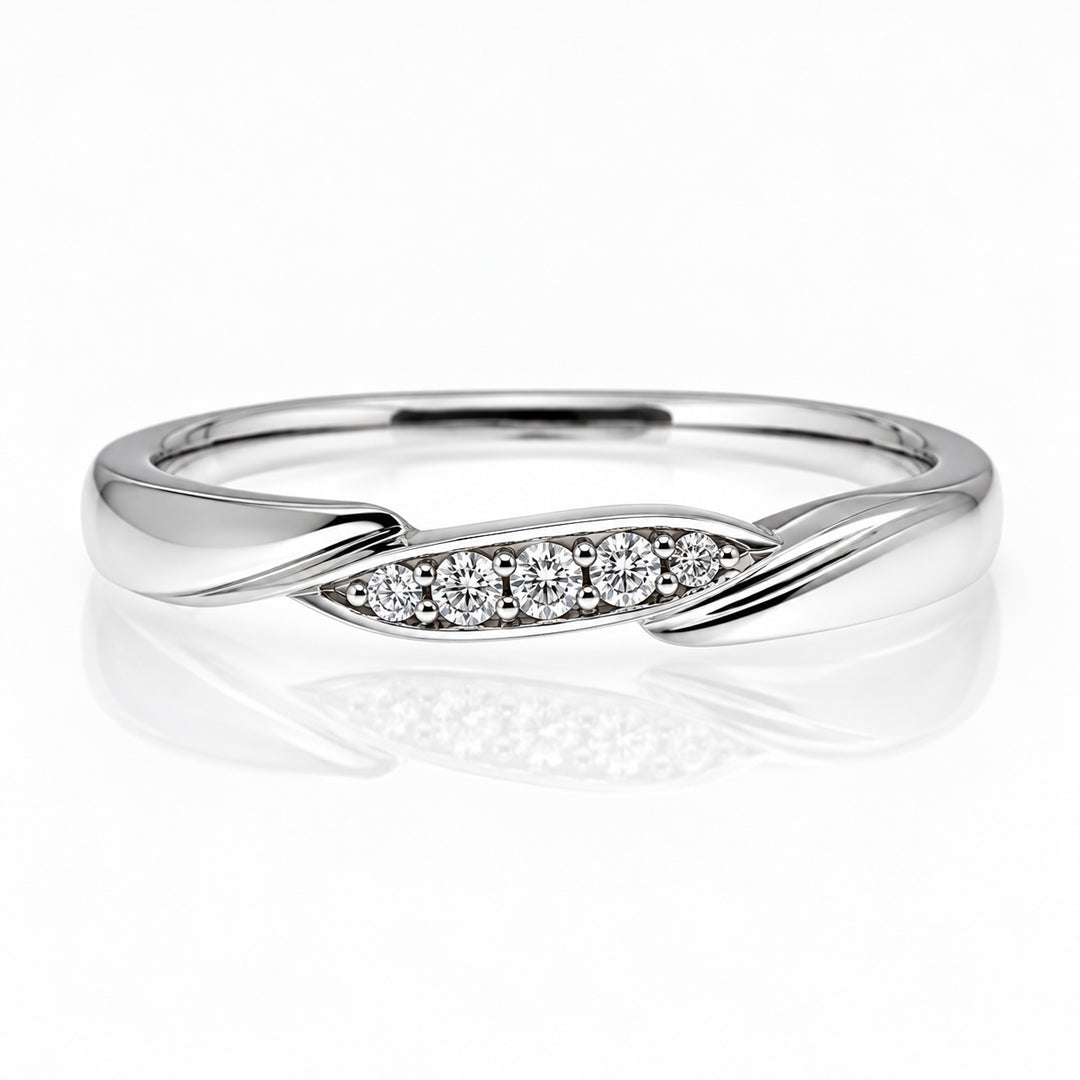 Dainty Leaf promise Ring