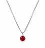 Dainty Round Birthstone Necklace
