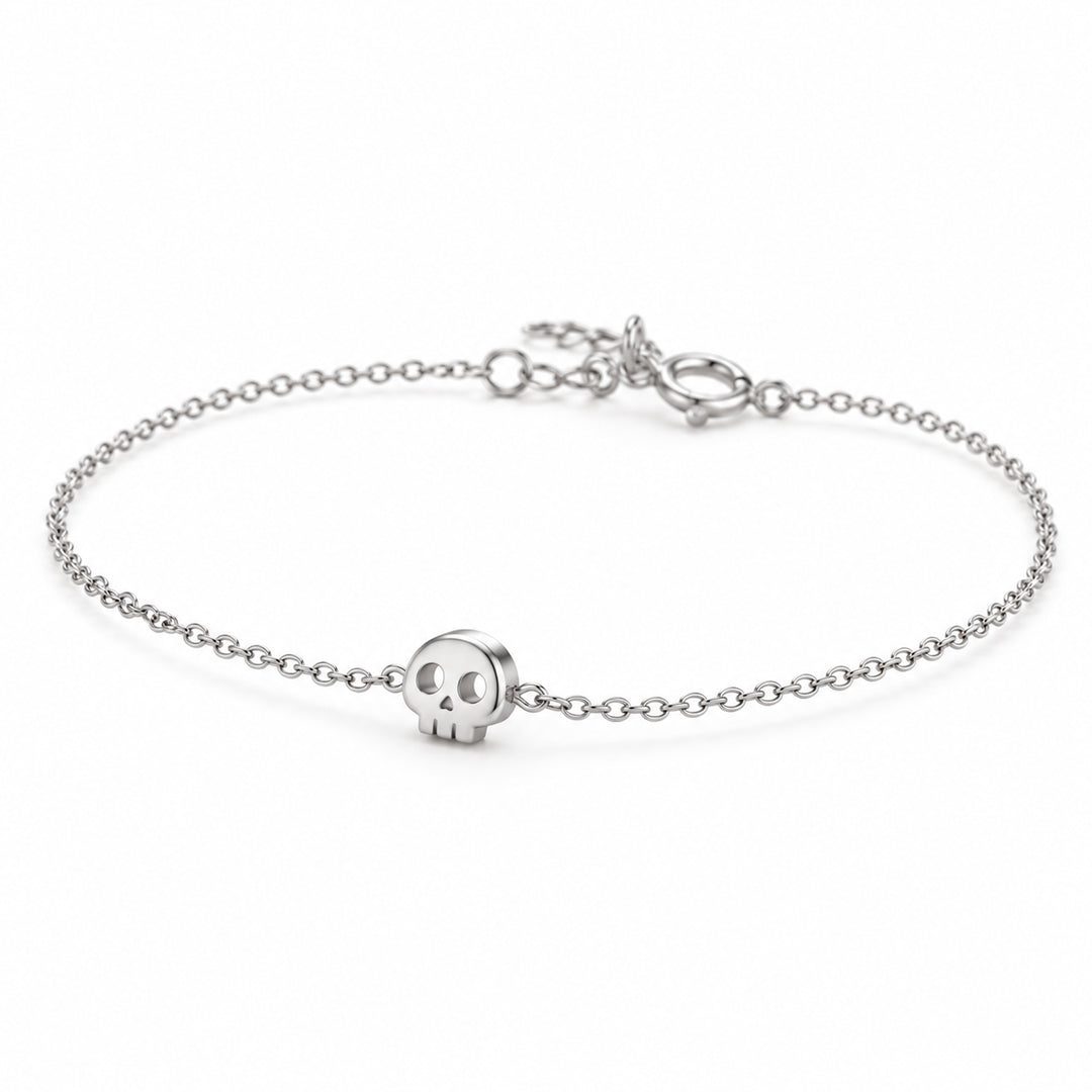 Dainty Skull Charm Bracelet