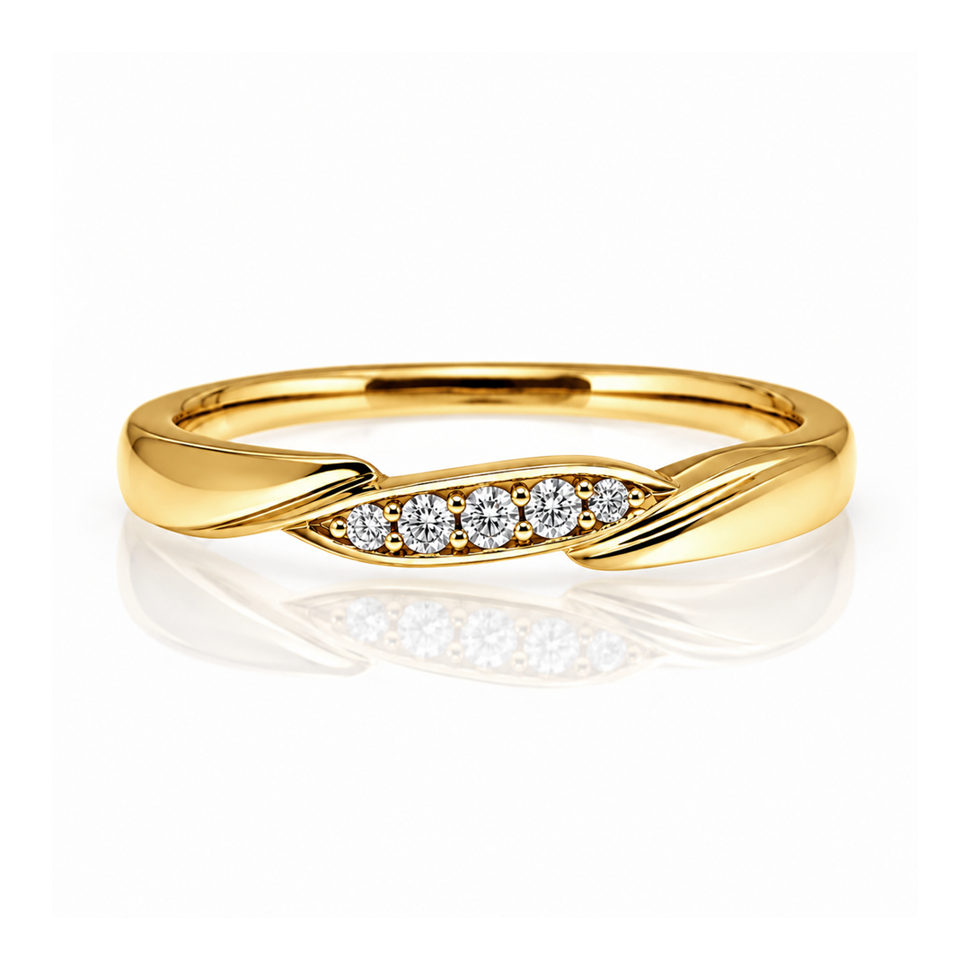 Dainty Leaf promise Ring