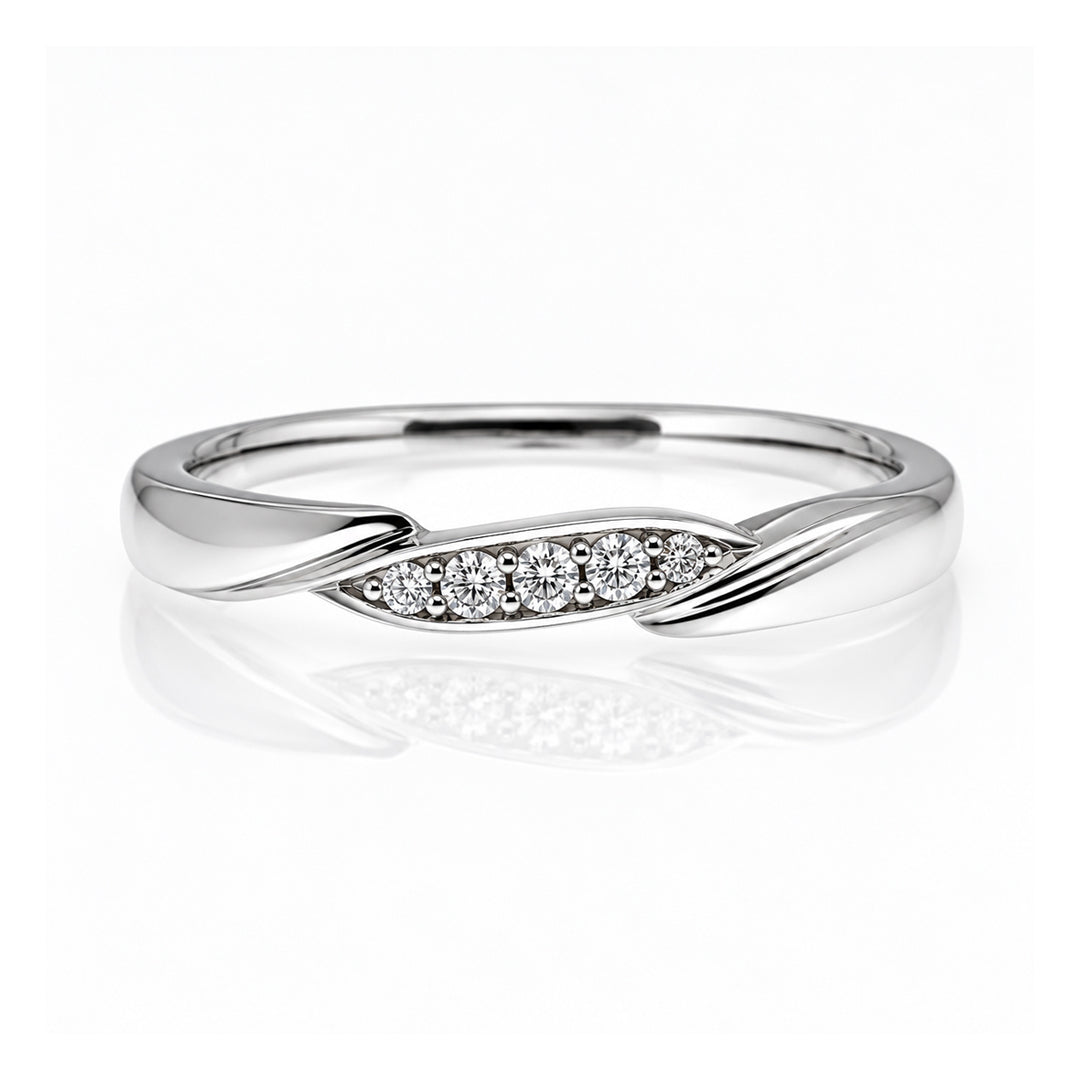 Dainty Leaf promise Ring