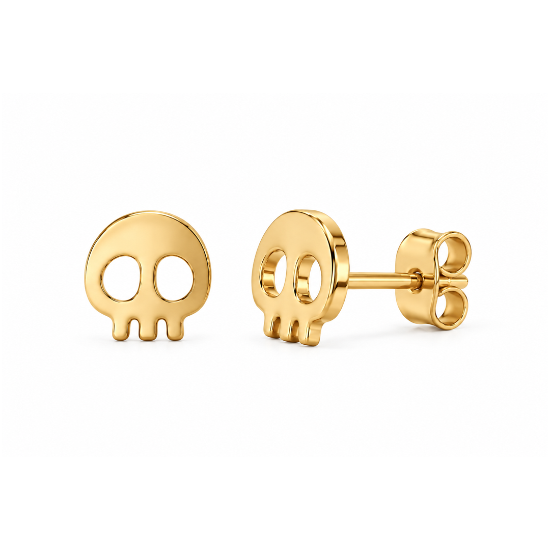 Dainty Skull Charm Earring