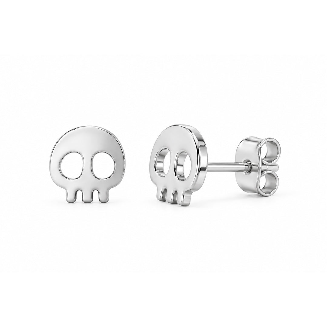 Dainty Skull Charm Earring