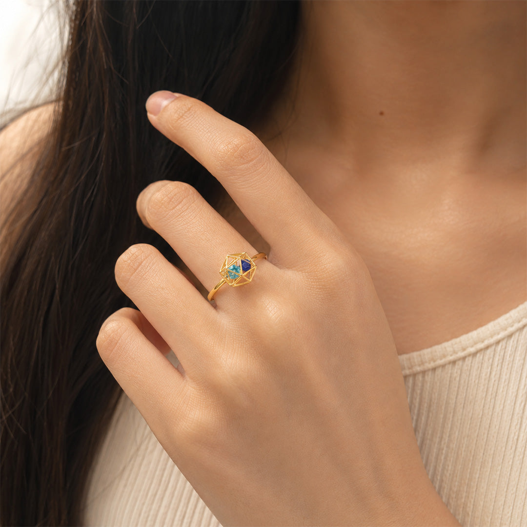 Diamond Cage Birthstone Ring