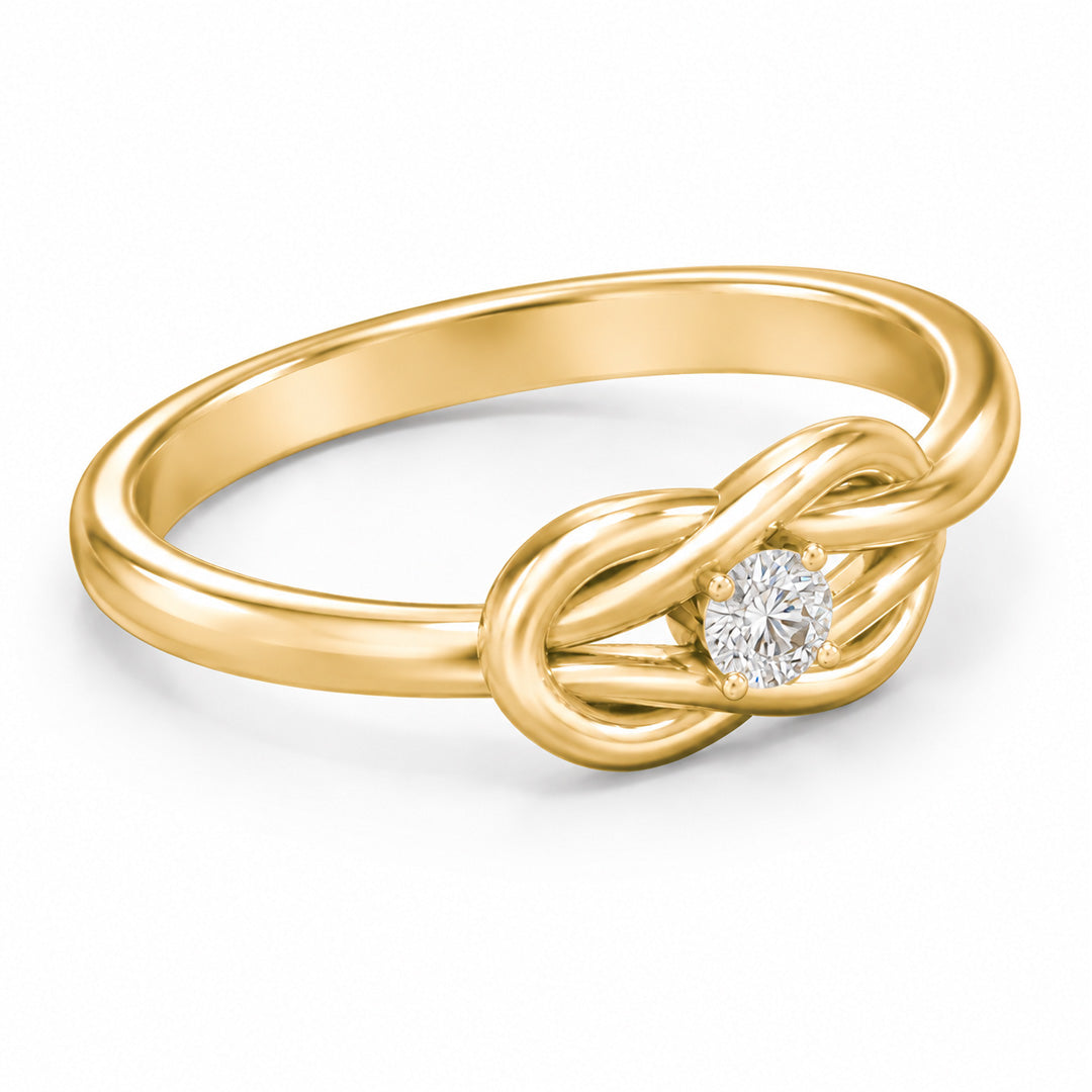 Birthstone Love Knot Ring
