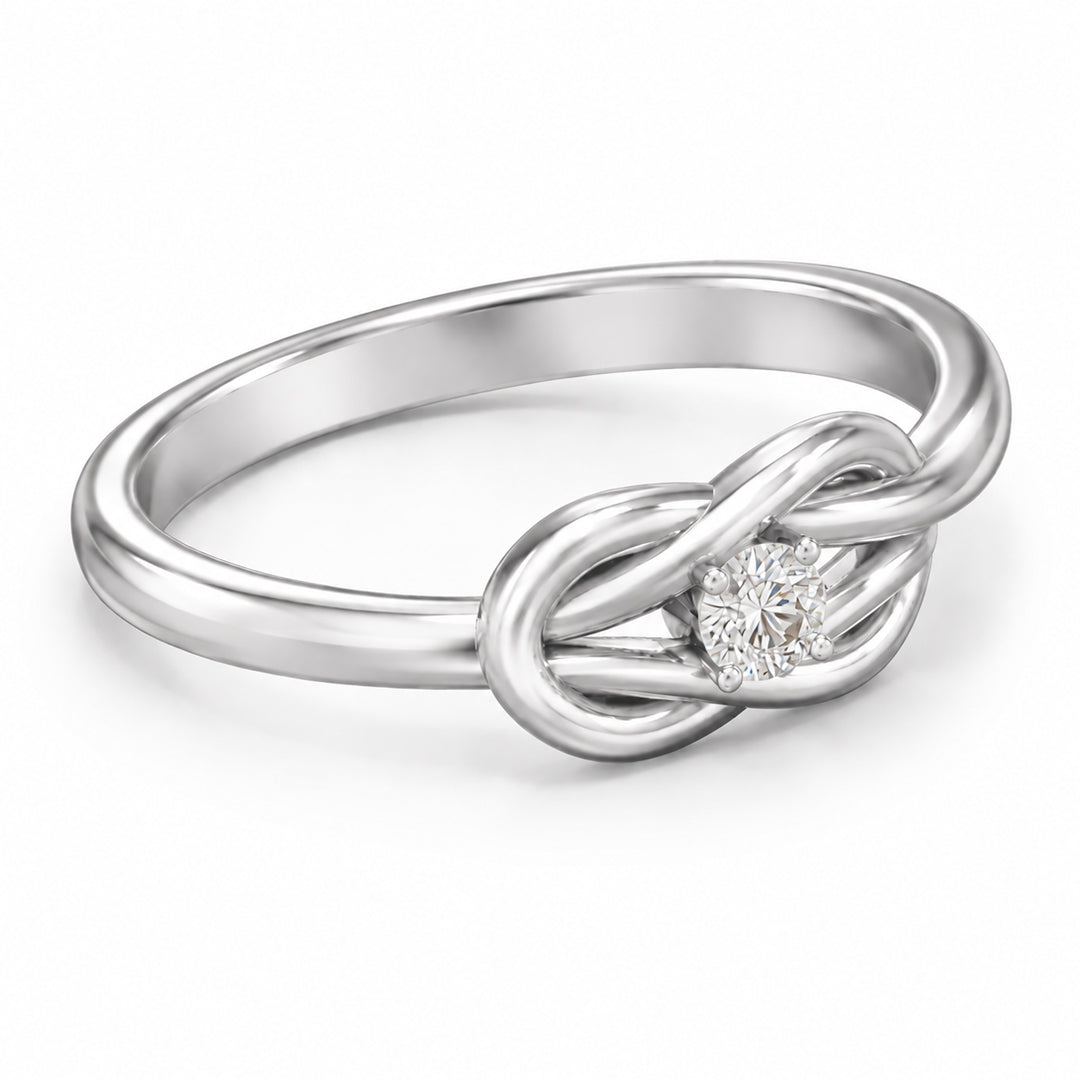 Birthstone Love Knot Ring