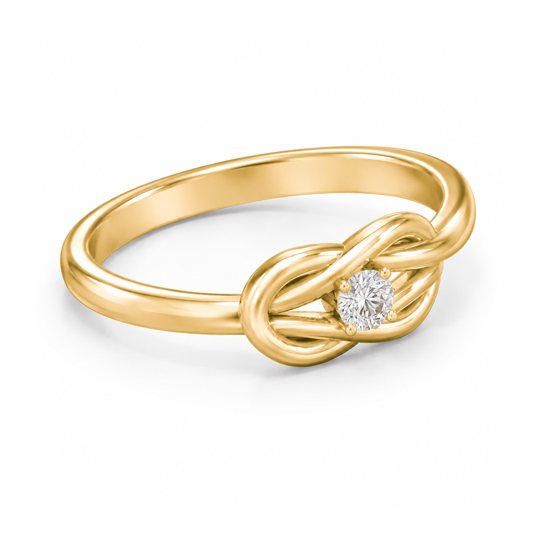 Birthstone Love Knot Ring