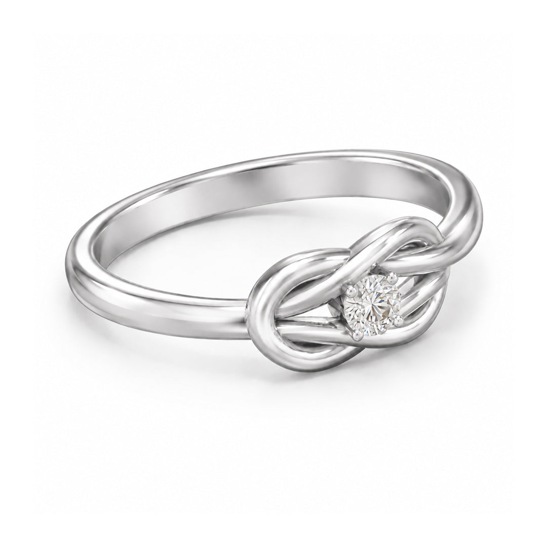 Birthstone Love Knot Ring