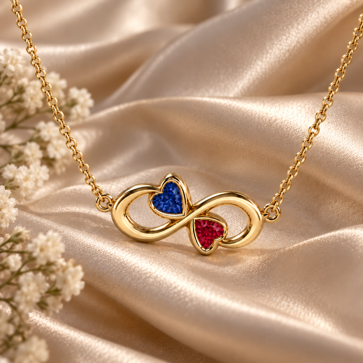 Infinity Love Birthstone Necklace