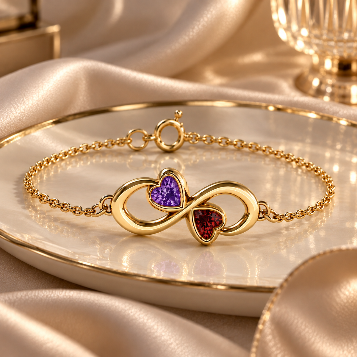 Infinity Love Birthstone Bracelet