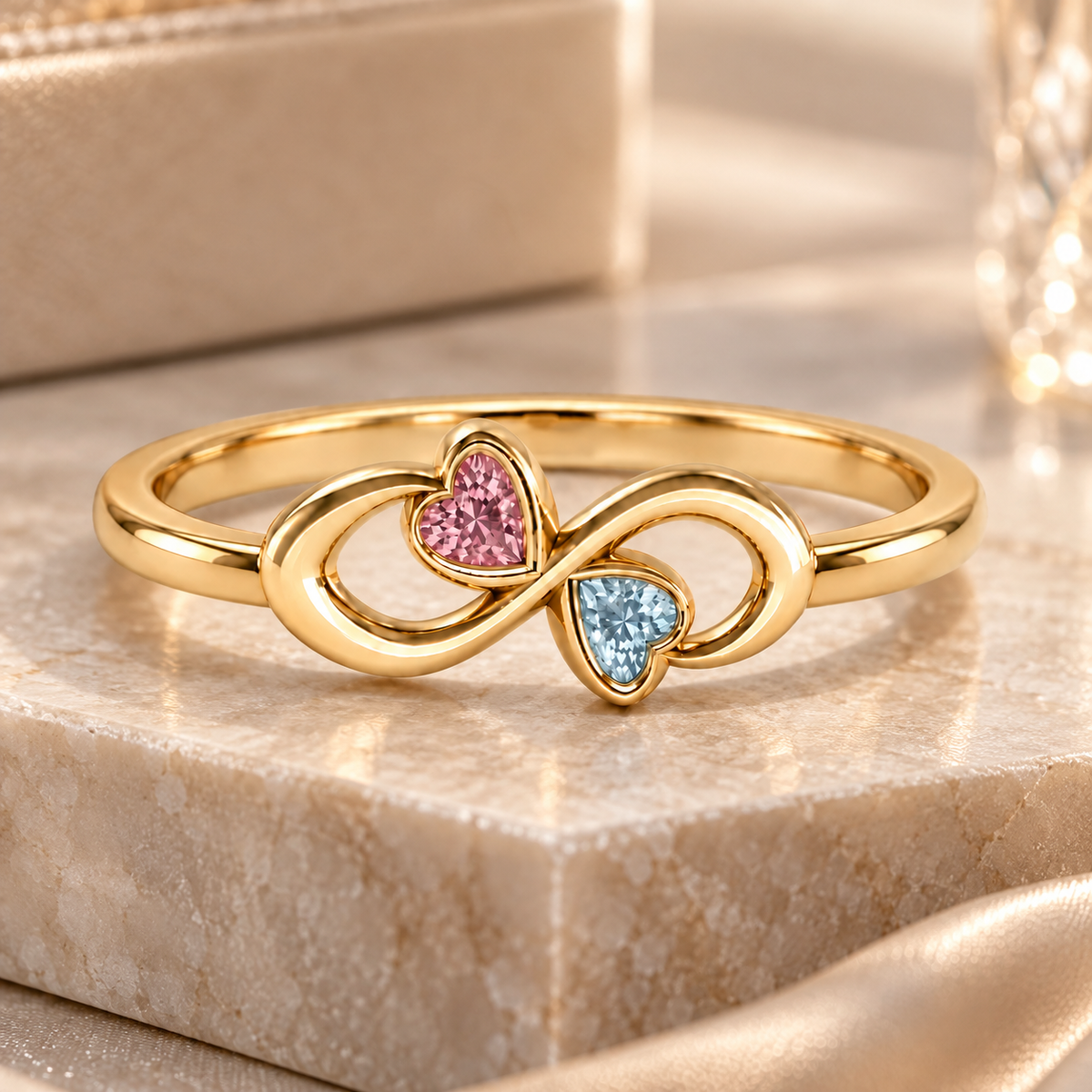 Infinity Love Birthstone Ring