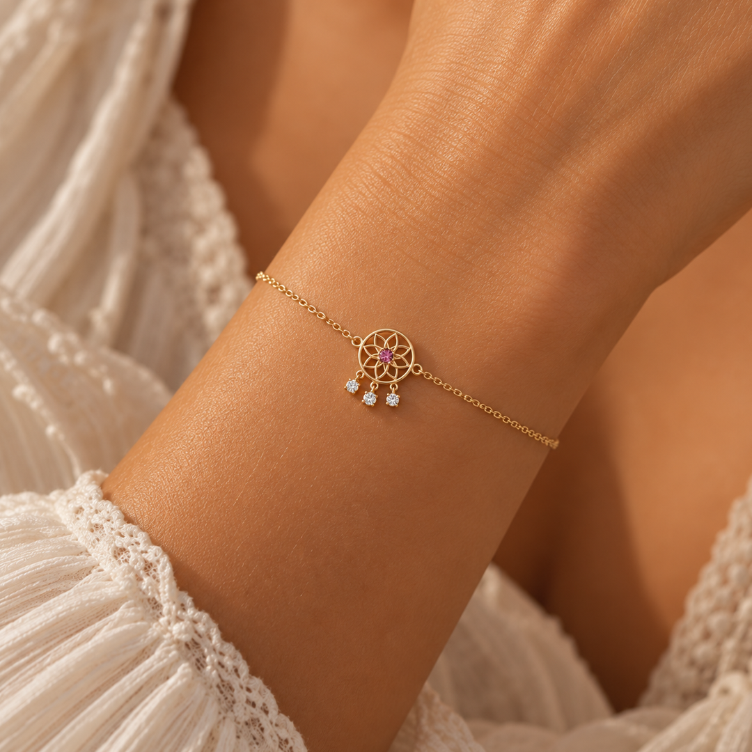 Dream Catcher Birthstone Bracelet